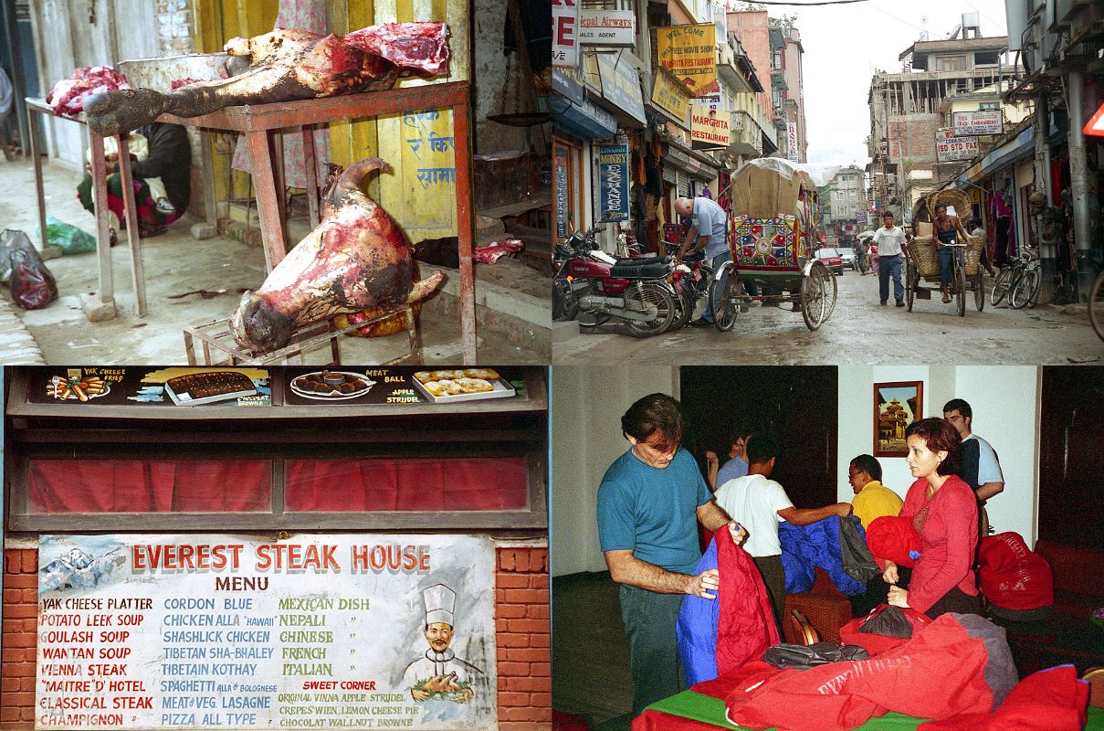 05 Butcher And Kathmandu Street Scene, Reviewing Trekking Equipment